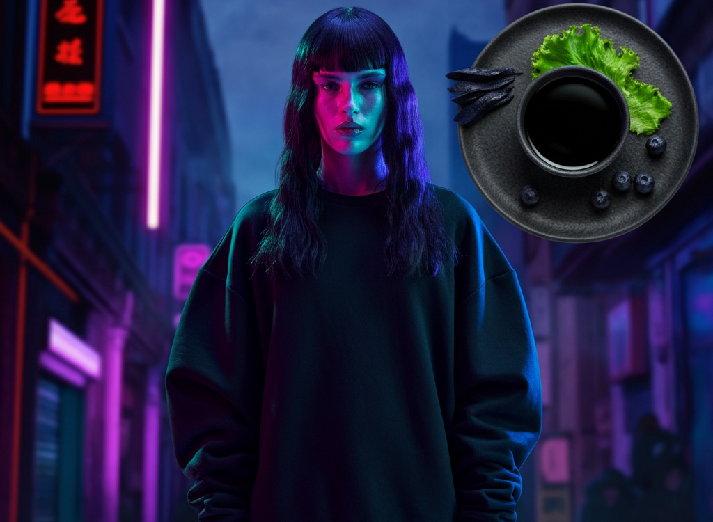 Bold urban fashion and global cuisine representing Tasyyblack.