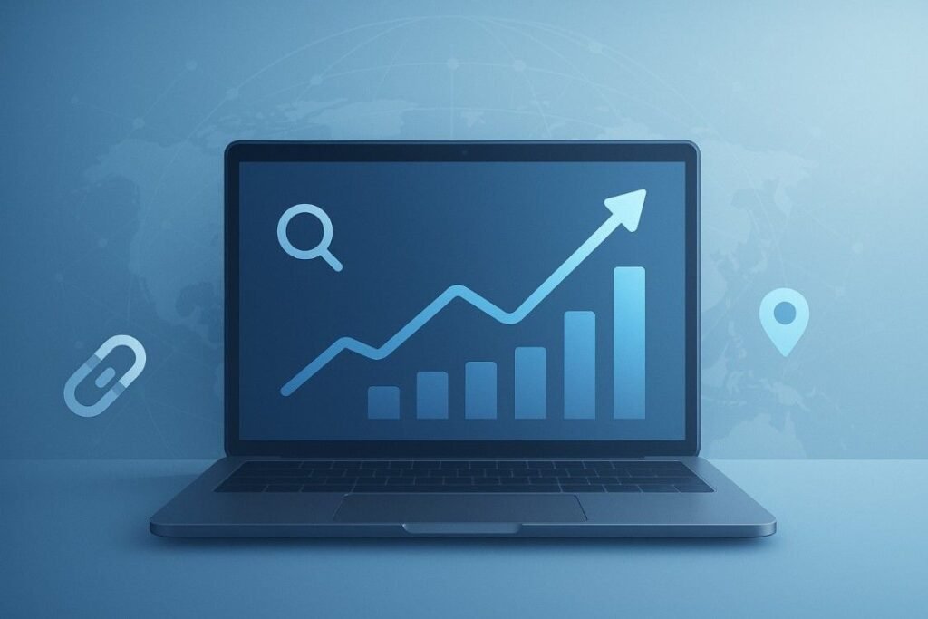 Website traffic growth dashboard