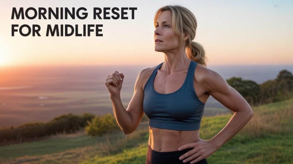 Midlife woman training for weight loss